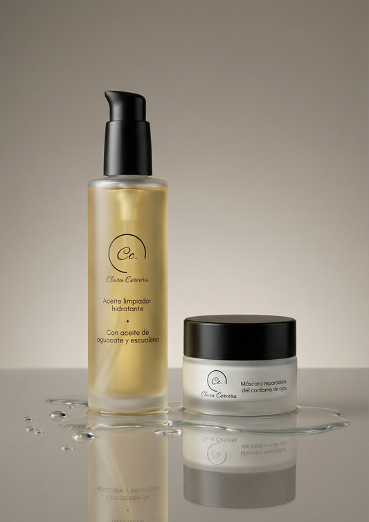 Pack Aceite Limpiador Hidratante y Máscara Reparadora del Contorno de Ojos